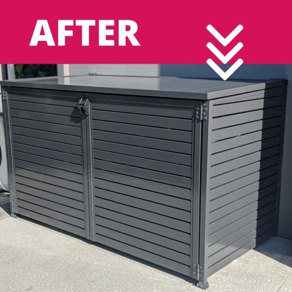 Pool Filter Cover Install Before & After by SlatMe Pool Pump Covers